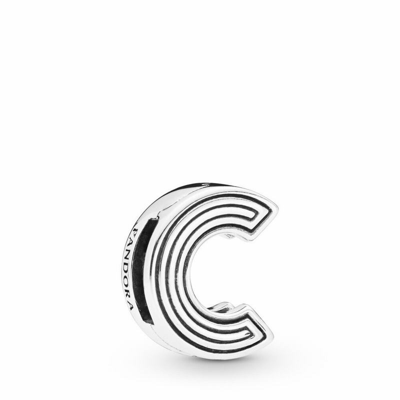 Pandora Reflexions™ Letter C Clip Charm Outlet NZ, Sterling Silver (105237-GVA)